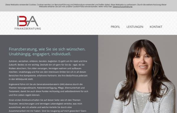 Vorschau von www.ba-finanz.de, BA Finanzberatung - Bärbel Amels