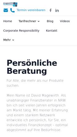 Vorschau der mobilen Webseite www.kapitalanlagen-exklusiv.de, Finanz Channel - David Markus Magewirth