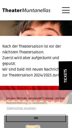 Vorschau der mobilen Webseite www.muntanellas.ch, Theater Muntanellas