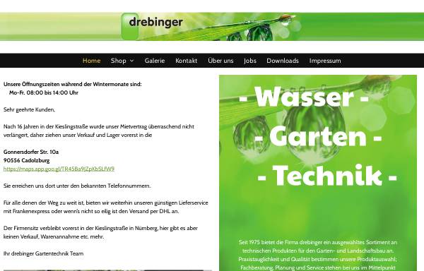 Vorschau von www.drebinger.by, Drebinger Gartentechnik