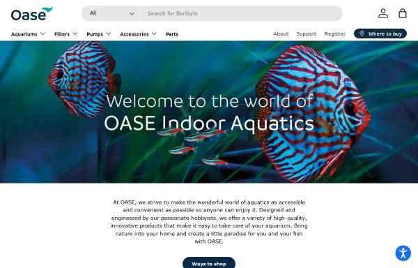 Vorschau von www.oase-livingwater.com, OASE GmbH