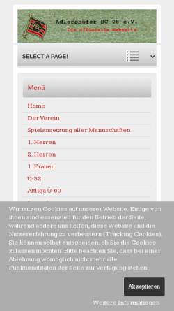 Vorschau der mobilen Webseite www.abc-maedchen.de, Adlershofer BC 08 - Mädchenfußball