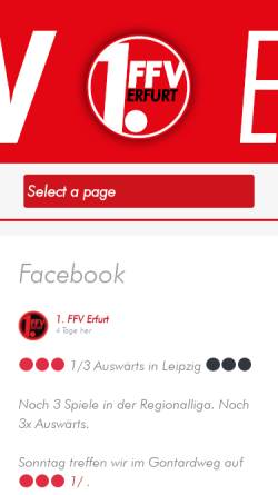 Vorschau der mobilen Webseite www.frauenfussballverein-erfurt.de, 1.Frauenfußballverein Erfurt