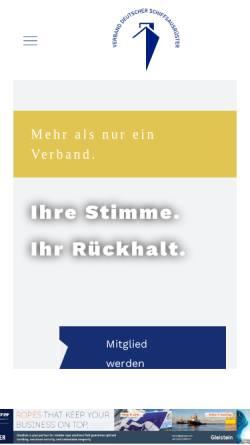 Vorschau der mobilen Webseite shipsuppliers.de, Verband Deutscher Schiffsausrüster e.V. (VDS)