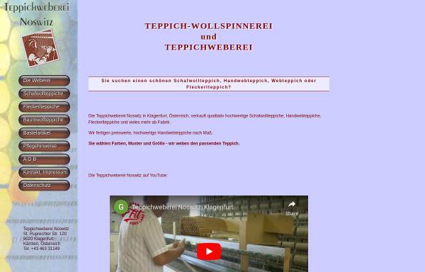 Vorschau von www.teppichweberei.at, Teppichweberei Noswitz