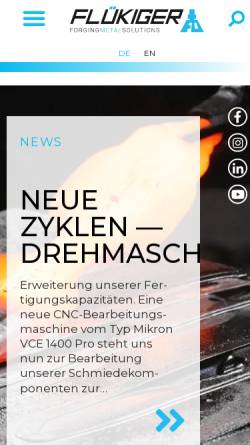 Vorschau der mobilen Webseite fluekiger.ch, Fluekiger & Co AG