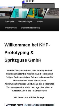 Vorschau der mobilen Webseite khp-prototyping.de, KHP-Prototyping, Inh. Klaus Heinzmann