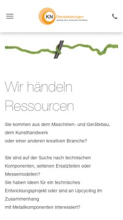 Vorschau der mobilen Webseite www.kn-dienstleistungen.de, KN Dienstleistungen, Inh. Karl Neff