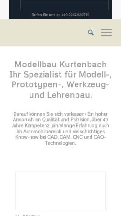 Vorschau der mobilen Webseite www.modellbau-kurtenbach.de, Modellbau Kurtenbach GmbH