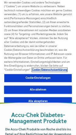 Vorschau der mobilen Webseite www.accu-chek.de, Accu-Chek