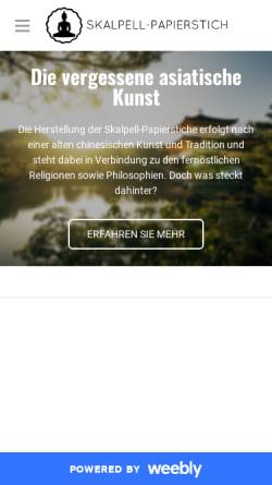 Vorschau der mobilen Webseite www.papierstich-kunst.de, Skalpell-Papierstiche