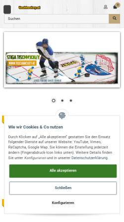 Vorschau der mobilen Webseite www.tischhockey.at, Humann OEG, Marion Humann und Attila Balaz
