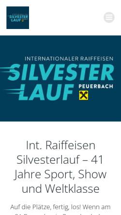 Vorschau der mobilen Webseite www.silvesterlauf.at, Peuerbach