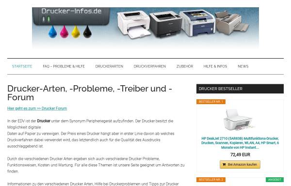 Vorschau von www.drucker-infos.de, Drucker Infos