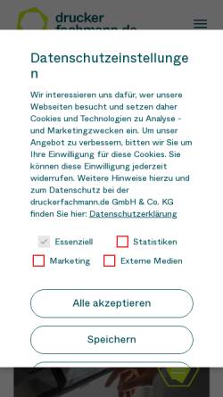Vorschau der mobilen Webseite www.druckerfachmann.de, druckerfachmann.de