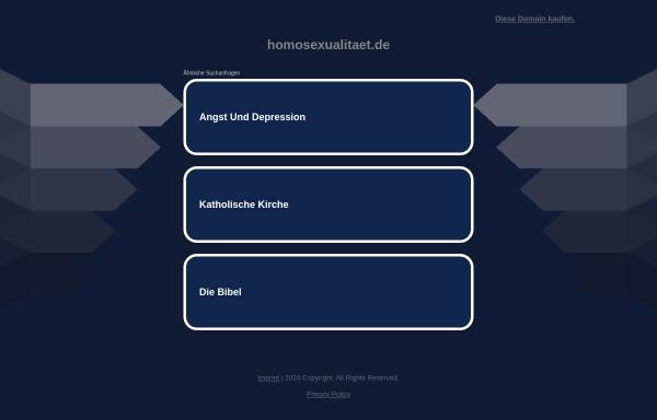 Vorschau von www.homosexualitaet.de, Informationen zur Homosexualität