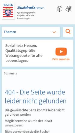 Vorschau der mobilen Webseite www.sozialnetz-hessen.de, Referat für Lesben und Schwule im Hessischen Sozialministerium