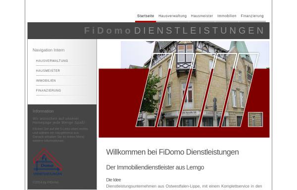 Vorschau von fidomo.de, FiDomo Dientsleistungs GmbH