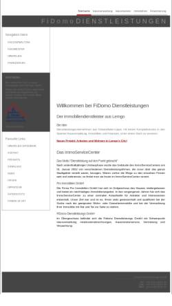 Vorschau der mobilen Webseite fidomo.de, FiDomo Dientsleistungs GmbH