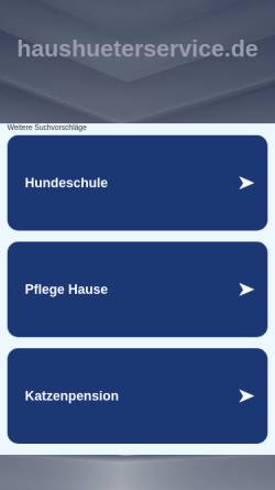 Vorschau der mobilen Webseite www.haushueterservice.de, Haushüterservice