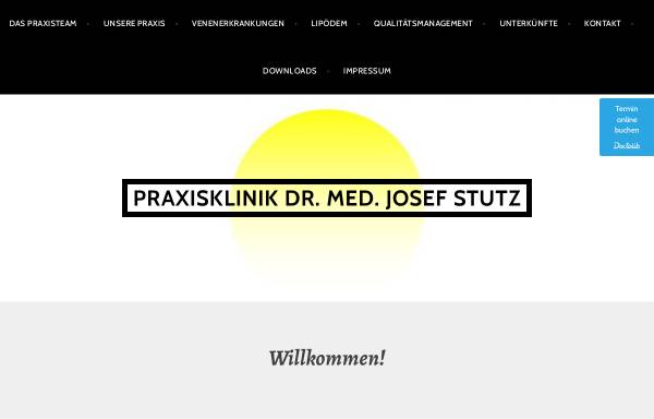 Vorschau von www.stutz-dr.com, Praxisklinik Praxisklinik Praxisklinik und Privatpraxis Dr. med. Josef J. Stutz