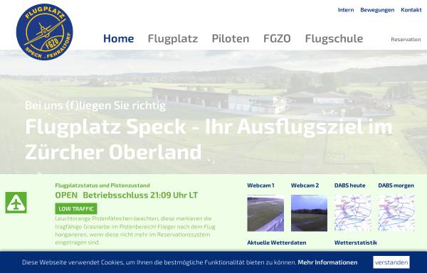 Vorschau von www.fgzo.ch, Flugsportgruppe Zürcher Oberland