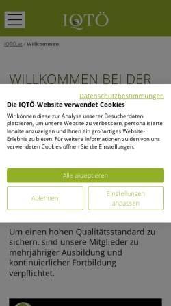 Vorschau der mobilen Webseite iqtoe.at, Interessenvertretung derTaiji+Qi-Gong Lehrer/innen Österreichs