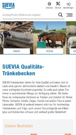 Vorschau der mobilen Webseite www.suevia.com, Suevia Haiges GmbH