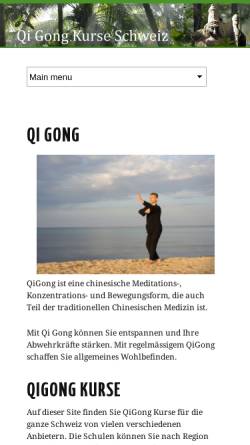 Vorschau der mobilen Webseite qigongkurse.ch, Qi Gong Kurse Schweiz