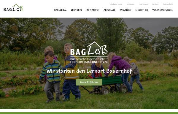 Vorschau von www.baglob.de, Bundesarbeitsgemeinschaft: Lernort Bauernhof e.V.