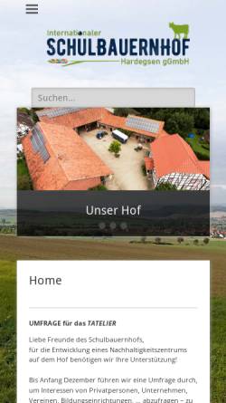 Vorschau der mobilen Webseite www.internationaler-schulbauernhof.de, Internationaler Schulbauernhof Hardegsen