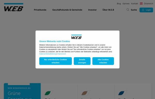 Vorschau von www.windenergie.at, WEB Windenergie AG