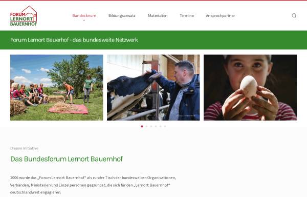 Vorschau von www.lernenaufdembauernhof.de, Lernen auf dem Bauernhof