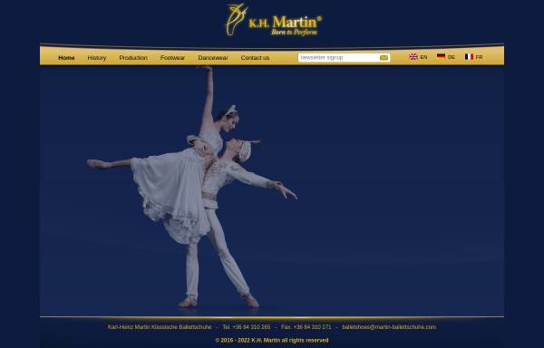 Vorschau von www.martin-ballettschuhe.com, Karl-Heinz Martin Klassische Ballettschuhe