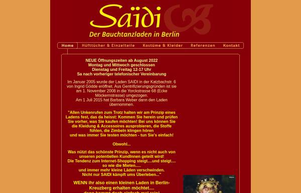 Vorschau von www.saidi-berlin.de, Saidi Bauchtanz-Laden