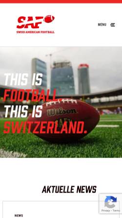 Vorschau der mobilen Webseite www.safv.ch, Schweizerischer American Football Verband