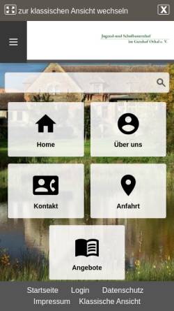 Vorschau der mobilen Webseite www.schulbauernhof-othal.de, Schulbauernhof Othal