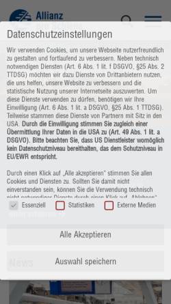 Vorschau der mobilen Webseite www.allianz-pro-schiene.de, Allianz pro Schiene e. V.