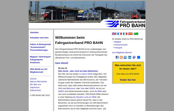 Vorschau von www.pro-bahn.de, Pro Bahn e. V.
