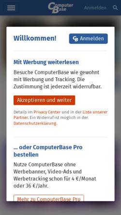 Vorschau der mobilen Webseite www.computerbase.de, ComputerBase