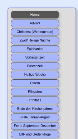 Vorschau der mobilen Webseite www.daskirchenjahr.de, Dr. Martinus - Infos rund ums Kirchenjahr