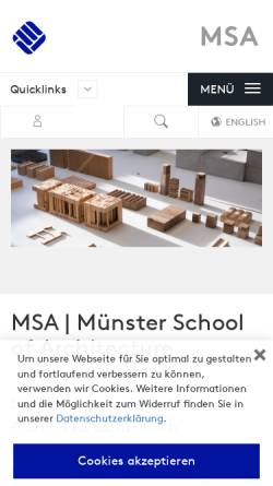 Vorschau der mobilen Webseite www.fh-muenster.de, Fachbereich Architektur der Fachhochschule Münster