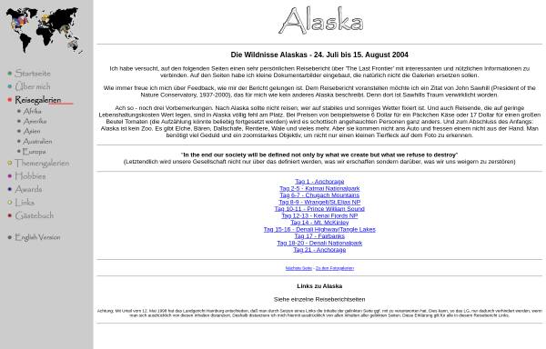 Vorschau von www.kubelka.de, Die Wildniss Alaskas [Klaus Kubelka]