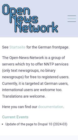 Vorschau der mobilen Webseite www.open-news-network.org, Open News Network (ONN)