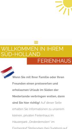 Vorschau der mobilen Webseite www.sued-holland-ferienhaus.de, Ferienhaus in Stellendam