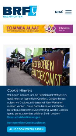 Vorschau der mobilen Webseite brf.be, Belgischer Rundfunk, Eupen und St.Vith