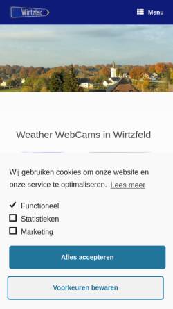 Vorschau der mobilen Webseite www.wirtzfeld.be, Wirtzfeld Wetter Webcam