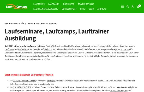 Vorschau von laufcampus.com, LaufCampus