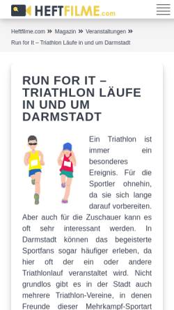 Vorschau der mobilen Webseite www.runforit.de, Marathon und Triathlon von Dieter Bremer
