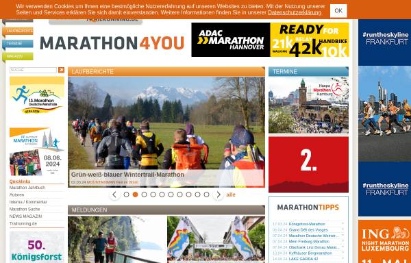 Vorschau von www.marathon4you.de, Marathon4you